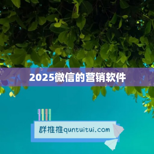 2025微信的营销软件