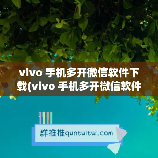 vivo 手机多开微信软件下载(vivo 手机多开微信软件下载不了)