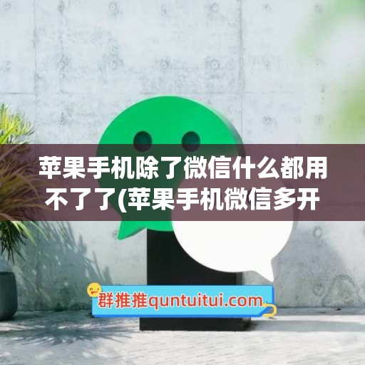 苹果手机除了微信什么都用不了了(苹果手机微信多开用什么软件)