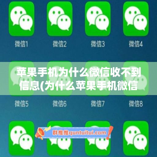 苹果手机为什么微信收不到信息(为什么苹果手机微信消息没有声音)