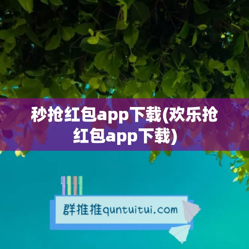 秒抢红包app下载(欢乐抢红包app下载)