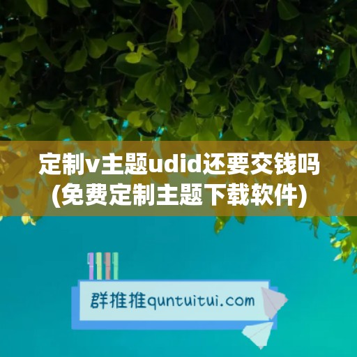 定制v主题udid还要交钱吗(免费定制主题下载软件)