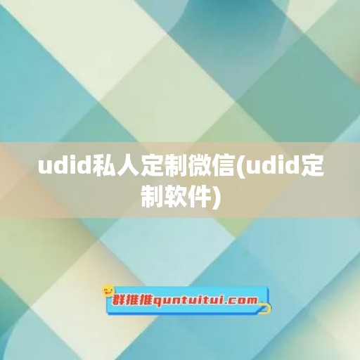 udid私人定制微信(udid定制软件)