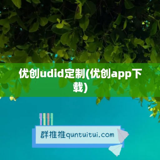 优创udid定制(优创app下载)