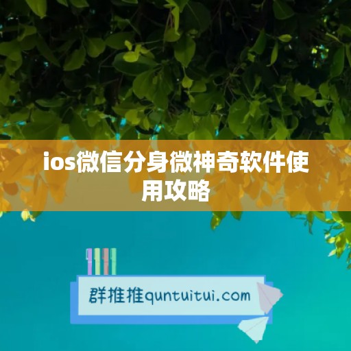 ios微信分身微神奇软件使用攻略