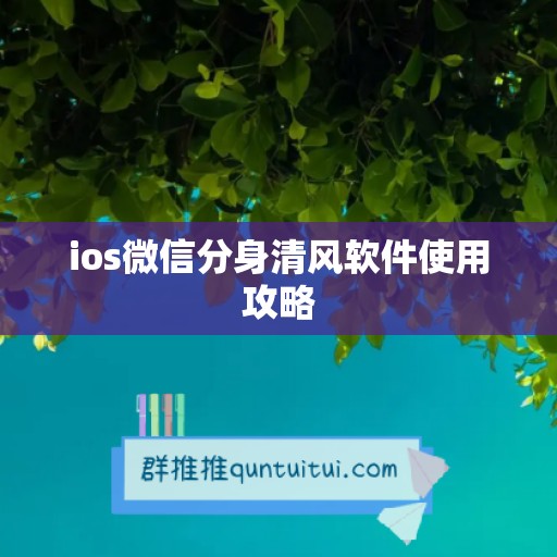 ios微信分身清风软件使用攻略