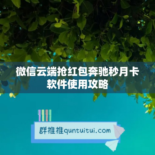 微信云端抢红包奔驰秒月卡软件使用攻略