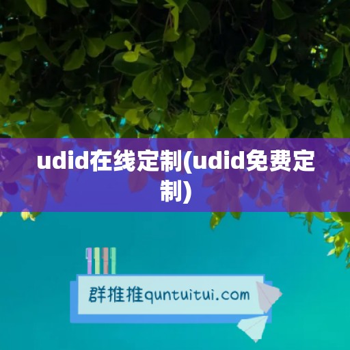 udid在线定制(udid免费定制)