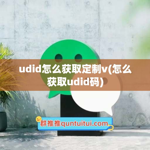 udid怎么获取定制v(怎么获取udid码)