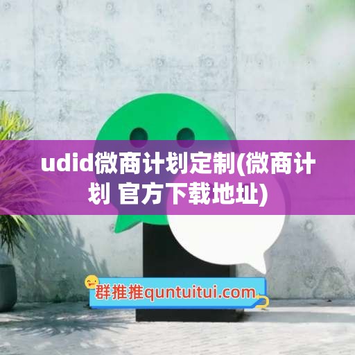 udid微商计划定制(微商计划 官方下载地址)