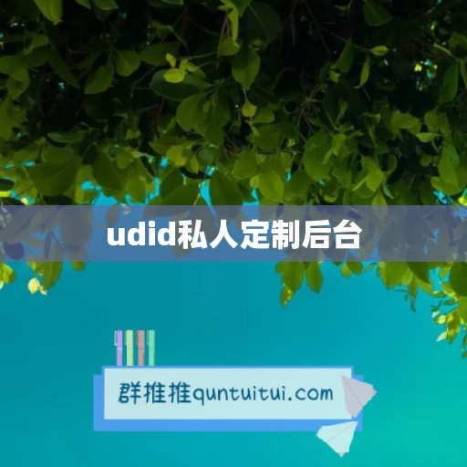 udid私人定制后台