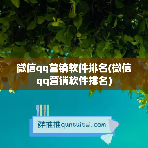 微信qq营销软件排名(微信qq营销软件排名)