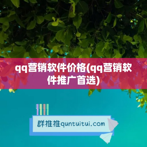 qq营销软件价格(qq营销软件推广首选)