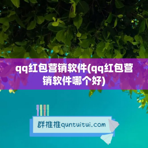 qq红包营销软件(qq红包营销软件哪个好)