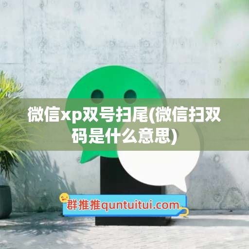 微信xp双号扫尾(微信扫双码是什么意思)