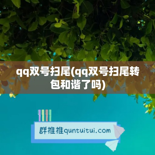 qq双号扫尾(qq双号扫尾转包和谐了吗)