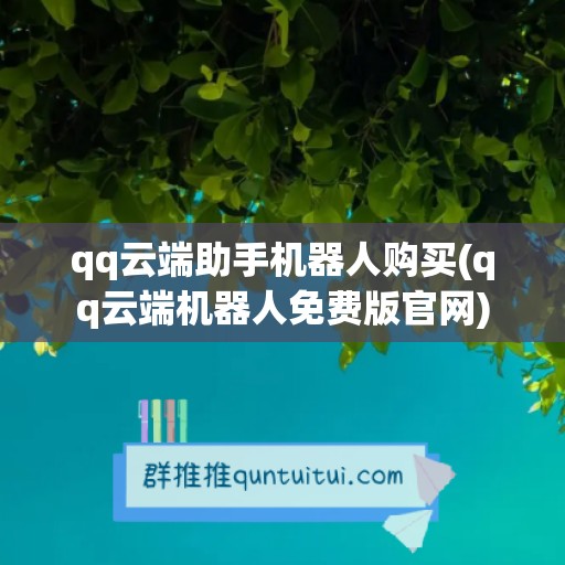 qq云端助手机器人购买(qq云端机器人免费版官网)