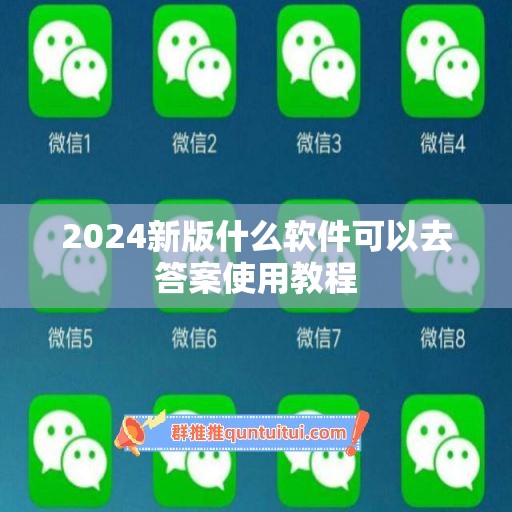 2024新版什么软件可以去答案使用教程