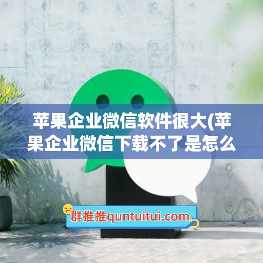 苹果企业微信软件很大(苹果企业微信下载不了是怎么回事)