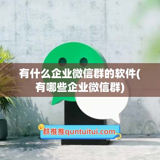 有什么企业微信群的软件(有哪些企业微信群)