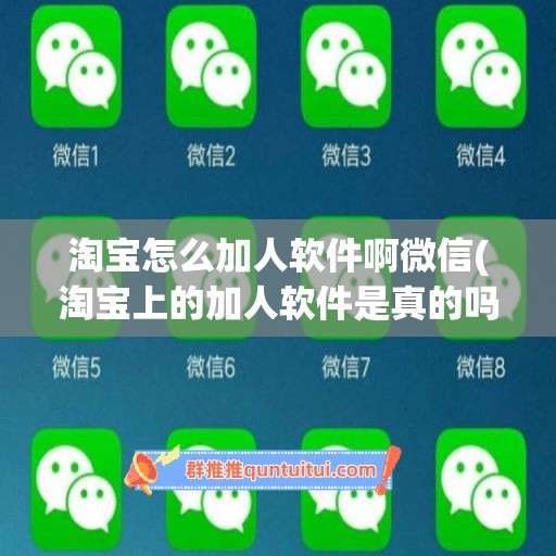 淘宝怎么加人软件啊微信(淘宝上的加人软件是真的吗)