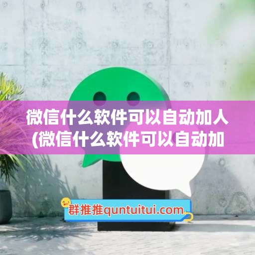 微信什么软件可以自动加人(微信什么软件可以自动加人好友)