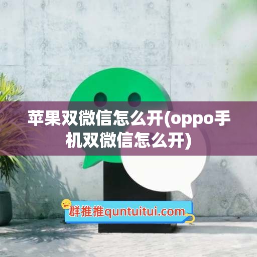 苹果双微信怎么开(oppo手机双微信怎么开)