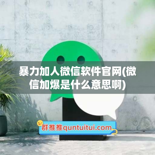 暴力加人微信软件官网(微信加爆是什么意思啊)