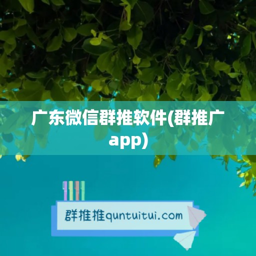 广东微信群推软件(群推广app)