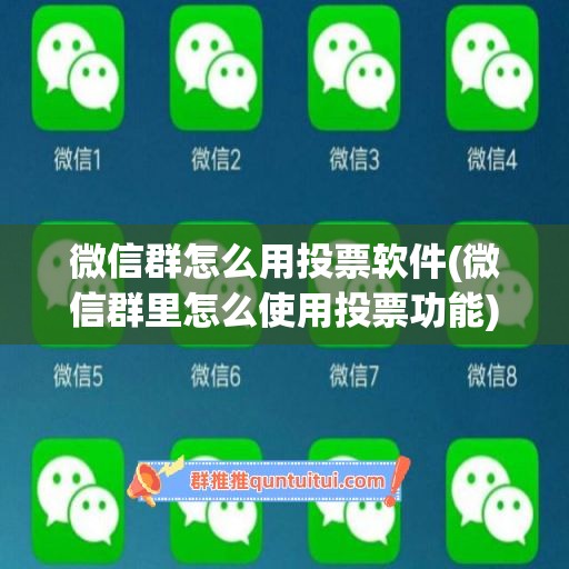 微信群怎么用投票软件(微信群里怎么使用投票功能)