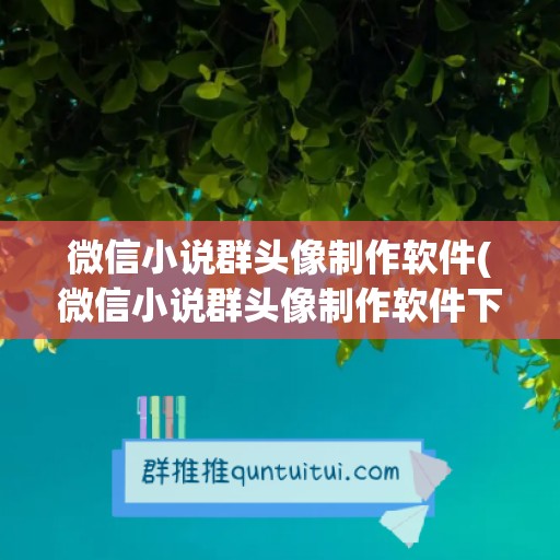 微信小说群头像制作软件(微信小说群头像制作软件下载)