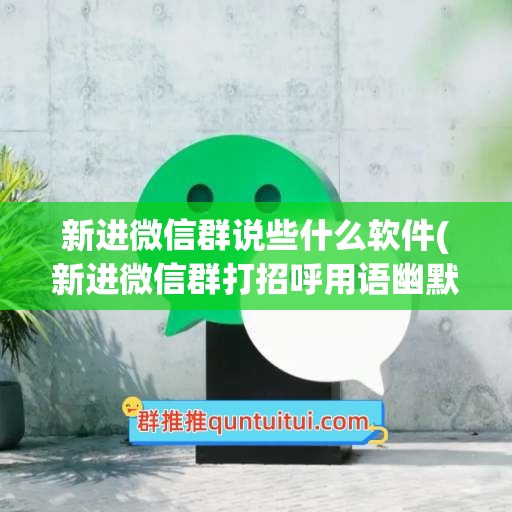 新进微信群说些什么软件(新进微信群打招呼用语幽默)