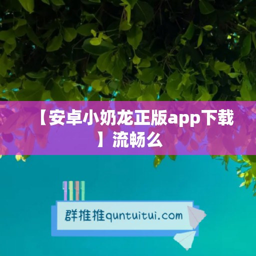 【安卓小奶龙正版app下载】流畅么