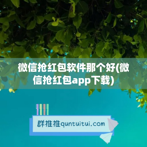 微信抢红包软件那个好(微信抢红包app下载)