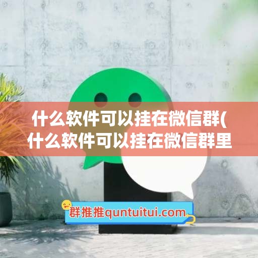 什么软件可以挂在微信群(什么软件可以挂在微信群里面)