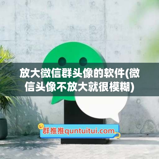 放大微信群头像的软件(微信头像不放大就很模糊)