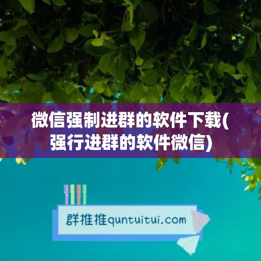 微信强制进群的软件下载(强行进群的软件微信)