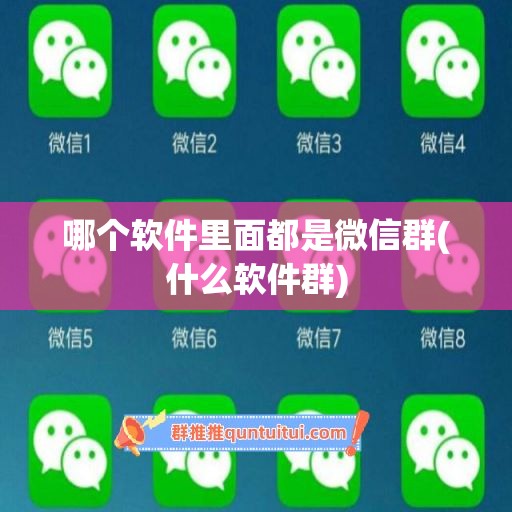 哪个软件里面都是微信群(什么软件群)