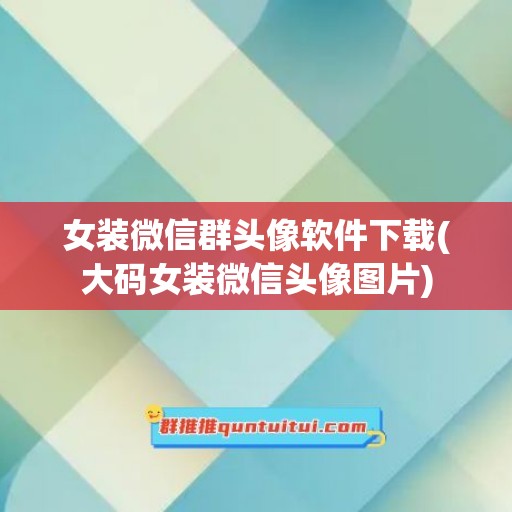 女装微信群头像软件下载(大码女装微信头像图片)