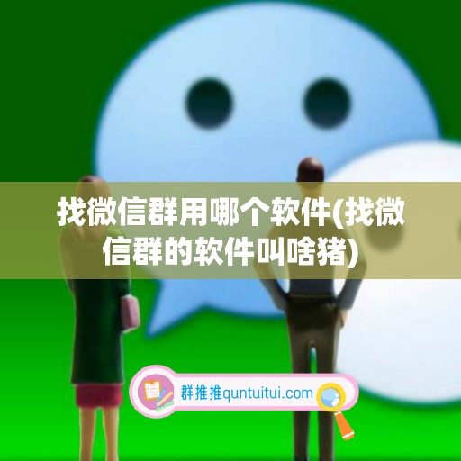 找微信群用哪个软件(找微信群的软件叫啥猪)