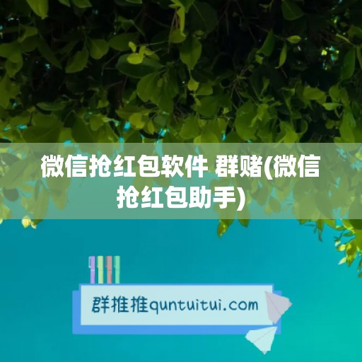 微信抢红包软件 群赌(微信抢红包助手)