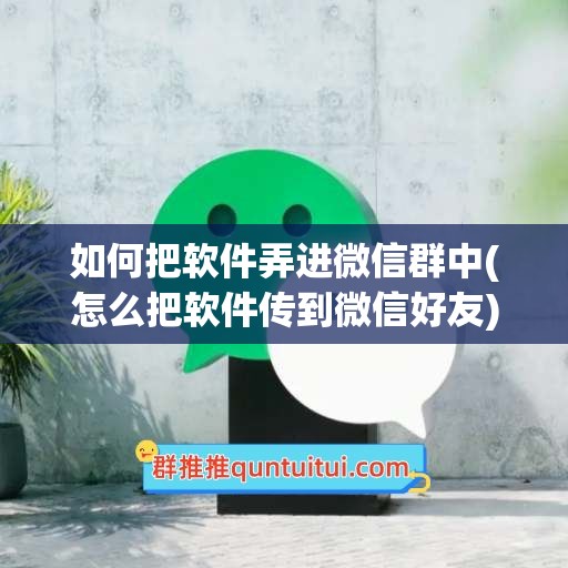 如何把软件弄进微信群中(怎么把软件传到微信好友)