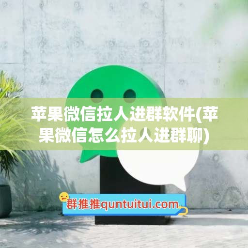 苹果微信拉人进群软件(苹果微信怎么拉人进群聊)