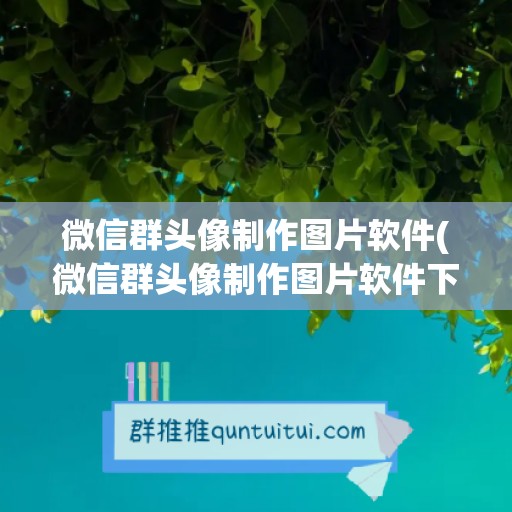 微信群头像制作图片软件(微信群头像制作图片软件下载)