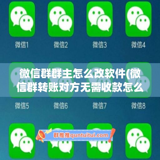 微信群群主怎么改软件(微信群转账对方无需收款怎么弄的)