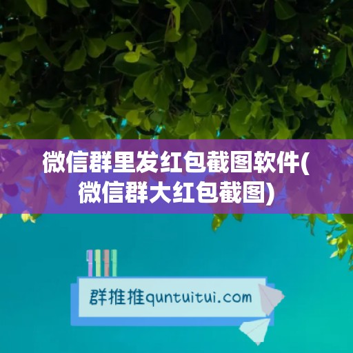 微信群里发红包截图软件(微信群大红包截图)