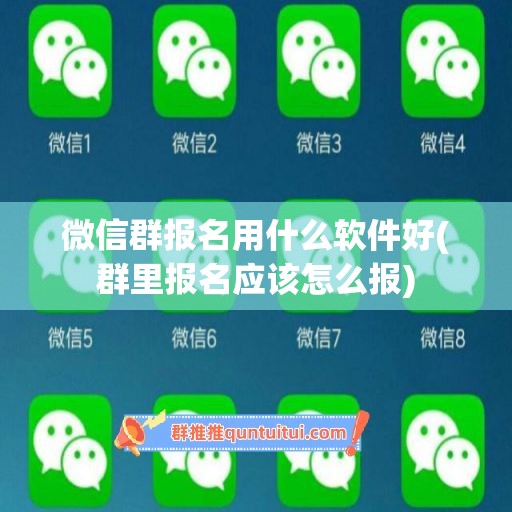 微信群报名用什么软件好(群里报名应该怎么报)