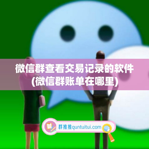 微信群查看交易记录的软件(微信群账单在哪里)