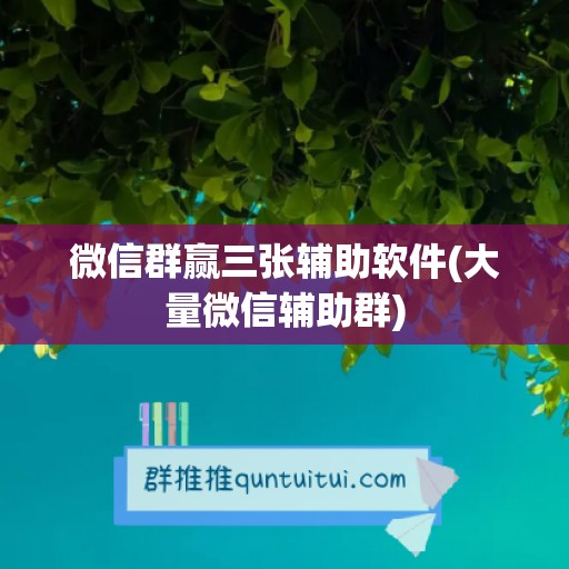 微信群赢三张辅助软件(大量微信辅助群)