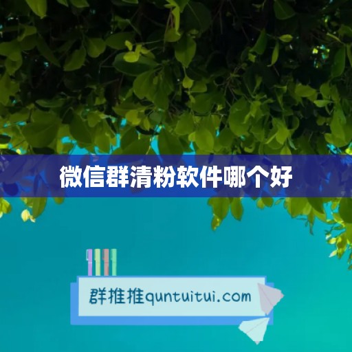 微信群清粉软件哪个好